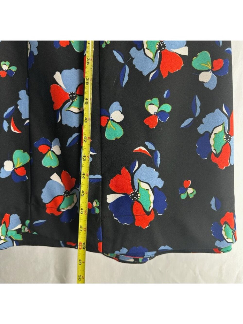 City Chic Floral V-Neck Dress Womens Sz L/20 Sleeveless Belted A-Line Black - Picture 12 of 13